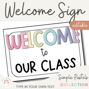 Classroom Welcome Sign | PASTELS Cheap Sale Tumblr