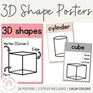 3D Shape Posters - Rainbow Calm Colors Visit New Sale Online