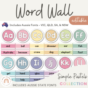 Alphabet Word Wall - Simply Pastel Classroom Decor Visit Online