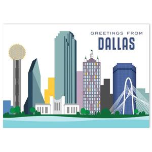 Dallas Skyline Postcard Looking For For Sale