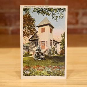 NOS Florence, MA Unitarian Postcard Free Shipping Cheap Real
