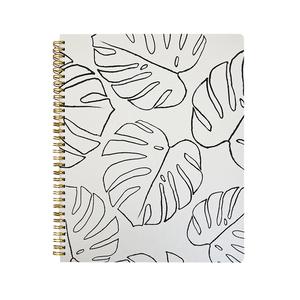 Monstera Outline Pattern Spiral Notebook Cheap Sale Geniue Stockist