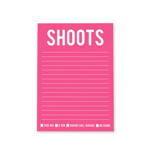 Shoots Notepad 5x7 Clearance Pices