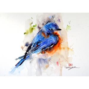 5 X 7" Greeting Card 'Springtime Bluebird' Cheap Shop