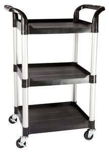 JBSB-300, 3 tiers Smaller plastic utility carts, Black Outlet Recommend