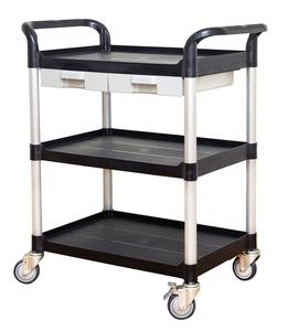 3 tiers Shelving Utility cart Service cart Medical cart with drawers Black (US stock) Free Shipping Very Cheap