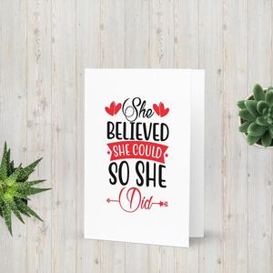So She Did Greeting Card Outlet Excellent