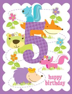 GC-K5013-Girl 5th Glitter Card With Mastercard