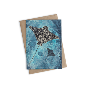 Greeting Card - Spotted Eagle Ray Free Shipping View