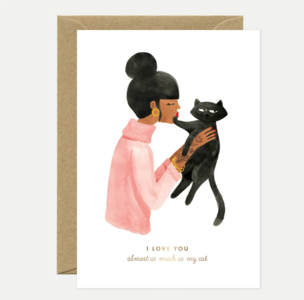 Greeting Card - As Much As My Cat Outlet Online