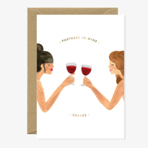 Greeting Card - Partners In Wine Clearance Low Pice Fee Shipping