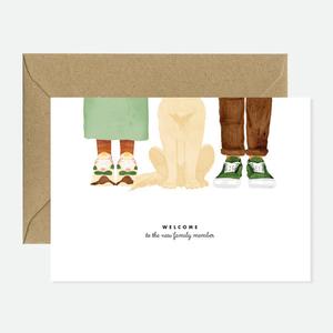 Greeting Card - Welcome Dog Family Member Amazing Pice