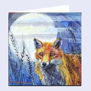 'Fox and Moon' Greeting Card Sast Cheap Pice