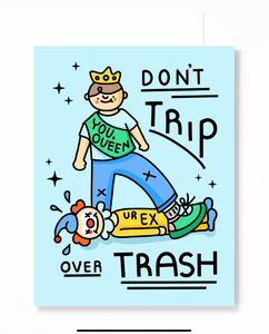 Dont Trip Over Trash Greeting Card With Credit Card Cheap Online