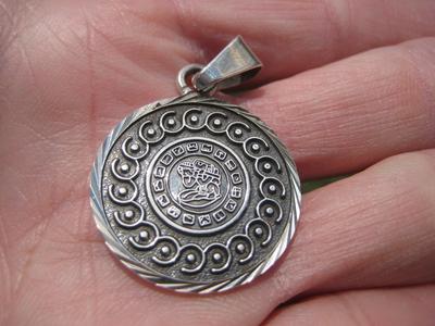 925 Silver Mayan Calendar Taxco Mexico N3774 Authentic Online