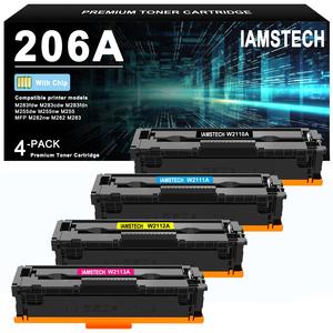 206A 206X Toner Cartridge with Chip Compatible for HP W2110A W2110X 206A 206 LaserJet Pro M283fdw M255dw MFP M283cdw M282nw M283 M255 Printer Ink (Black Cyan Magenta Yellow, 4-Pack) Clearance Online Online