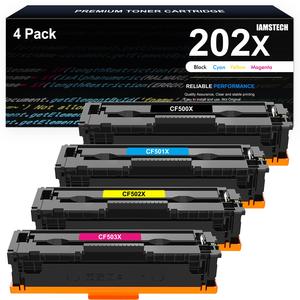 202X 202A Toner Cartridge Replacement Compatible for HP 202X CF500X 202A CF500A for Color Laserjet Pro MFP M281fdw M281cdw M254dw M281fdn M254 M281 Printer Ink(Black, Cyan, Magenta, Yellow 4-Pack) Good Selling Sale Online