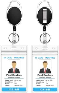 Lanyards ID Badges Reels Retractable Clear Name Work Card Holder Clip Pack of 2 Sale Online Shop