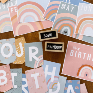 BOHO RAINBOW Classroom Birthday Pack Discount Wiki