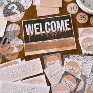 B W NEUTRALS Classroom Labels Signs Pack Sale Finishline