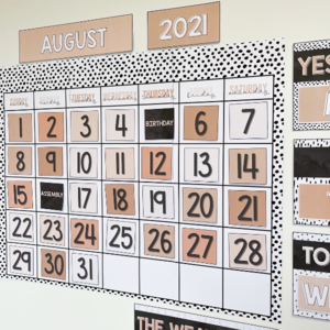 B W NEUTRALS Classroom Calendar Free Shipping Pay With Visa