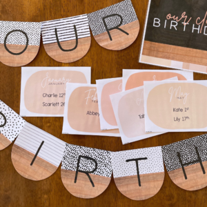 B W NEUTRALS Classroom Birthday Display Pack Outlet New Arrival