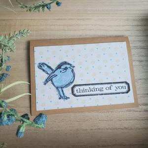 "Thinking of You" Spring Bird Handmade Card (Individual) Discount View