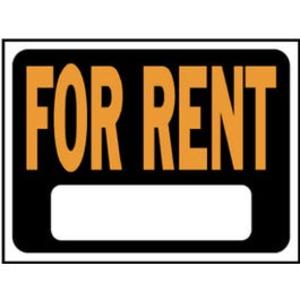 "For Rent" Sign, Plastic, 9 x 12-In. Free Shipping With Paypal