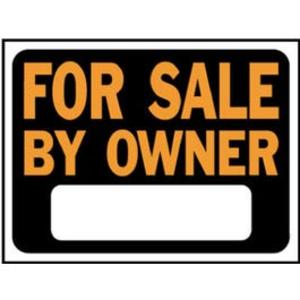 "For Sale By Owner" Sign, Plastic, 9 x 12-In. Free Shipping Get To Buy