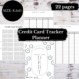 Digital Credit Card Tracker Planner | Printable Clearance Low Pice