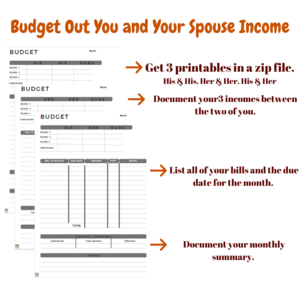 Black & White Couple Monthly Budget Cheap Sale New Arrival
