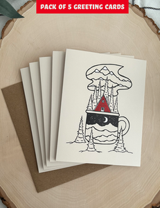 Morning Dose: Cozy Cabin | Greeting Card Pack of 5 The Cheapest Cheap Pice