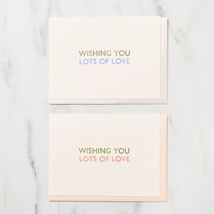 "Wishing You Lots of Love" Greeting Cards / Letterpress Letters Shop For Sale