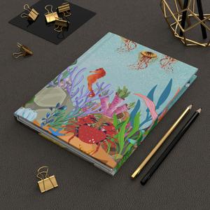 "Underwater Scene" - 150 pages (75 sheets) Hard Back Lined Journal Visa Payment