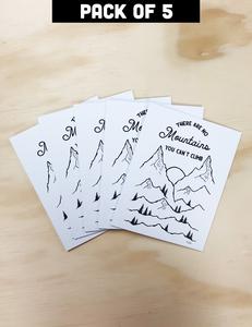 Greeting Card Pack of 5 | There Are No Mountains You Cant Climb Cheap Best Sale