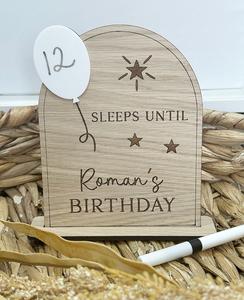Birthday Countdown Plaque Clearance Limited Edition