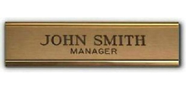Brass Door Nameplate Holder and Plate Outlet Order