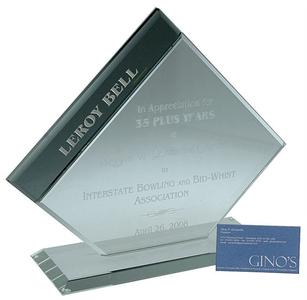 Clear & Grey Glass Diamond Panel Award Cheap Fashionable