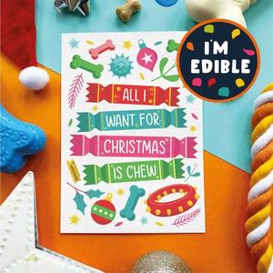 All I Want for Christmas Edible Dog Greeting Card - Chicken Purchase Sale Online