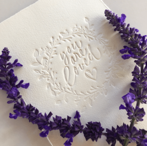 'Loved' Embossed Print Recommend For Sale