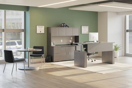 HON COORDINATE SIT STAND DESK WITH SHROUDS Collections Cheap Pice