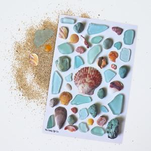 Teal & Orange Beach Treasures 4x6 Postcard Wide Range Of Cheap Online