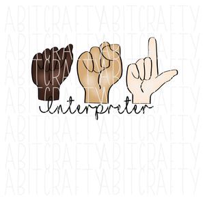 ASL Interpreter/Sign Language/Hands/Signing/Educator/Teacher png, sublimation, digital download Sale 2025 Unisex