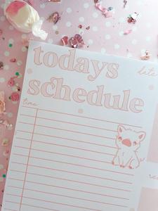 7x10 Pigs Daily Schedule Notepad Newest Cheap Pice