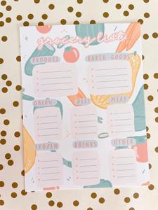 6x8 Grocery List Notepad Cheap Pice Wholesale Pice