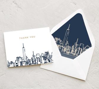 New York City Skyline Thank You Cards | Set of 10 Buy Cheap 2025 Newest