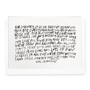 'Journey of Us' Greeting Card Cheap Outlet Locations