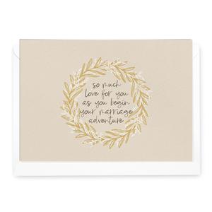 'As You Begin Your Marriage Adventure' Greeting Card Sale Manchester