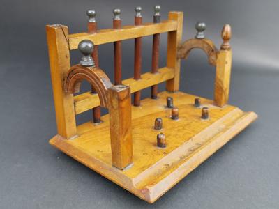 Antique Fountain Pen or Thread Spool and Needle Holder Stand 1800's Original Wooden For Sale Free Shipping