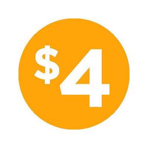$4 - ICON Label | Roll of 1,000 Buy Cheap Discounts
